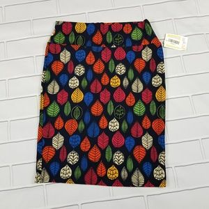 LuLaRoe Cassie Large Unicorn Print Colorful Leaves